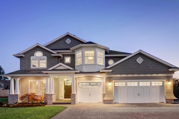 Home with new rolling overhead doors in Guelph, Ontario, Canada